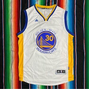 Golden State Warriors Stephen Curry 2X Rev White Adidas Swingman Jersey
